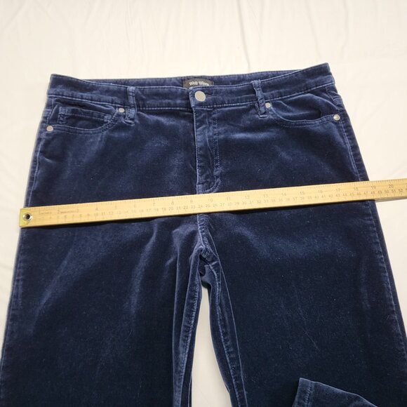 Well Worn Velvet Pants Womens 12/32 ( Fit 34 X 28 ) Tapered Pockets Navy Blue - Picture 12 of 16